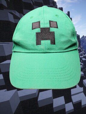 Jinx Minecraft Creeper Mojang Green Youth Adjustable Snap Baseball Cap Hat